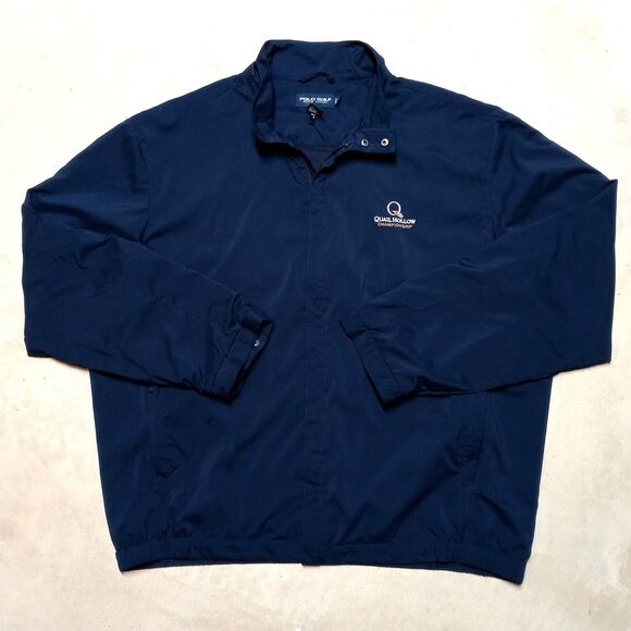 Polo Ralph Lauren Golf Jacket Size XL Quail Hollow Full Zip Windbreaker - Picture 1 of 7